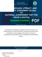 Early Language, Literacy, and Numeracy Assessment National Achievement Test For Grade 6