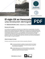 El Siglo XX en Venezuela: Una Revolución Demográfica - Guía de Profesores