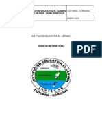 Plan de Area Matemáticas 2022