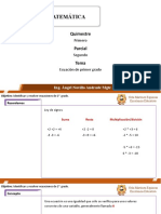 Semana 4 Octavo Ecuacion de Primer Grado