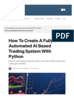 How To Create A Fully Automated AI Based Trading