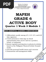 Mapeh Grade 6 Active Body: Quarter 1 Week 3 Module 1