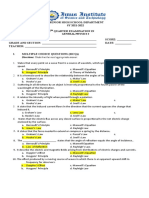 4TH Quarterly Exam Gen Phys2 - Student's