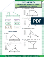 Relaciones Métricas en El T.R.
