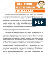 Lectura Sobre Yacumama para 5° de Primaria