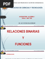 RELACIONES BINARIAS Y FUNCIONES Presentación