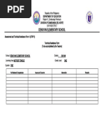 Assessment and Technical Assistance Form 4 ATAF 4 Teacher