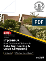 Iit Jodhpur Data Engineering & Cloud Computing: Post Graduate Diploma in