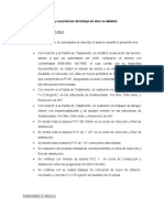 Las Actividades y Ocurrencias de Trabajo en Obra Se Detallan