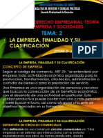 Tema 2, La Empresa, Finalidad y Clasificación