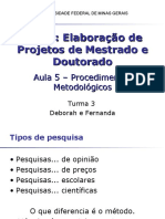 Aula 5 - Procedimentos Metodológicos