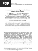 Swimming Alters Responses To Hypoxia in The Adriatic Sturgeon Acipenser Naccarii