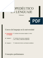 Propedéutico en Lenguaje