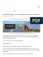 Solar Panel Sizing - How To Calculate Home Solar System Size