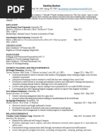 Destiny Burtons Resume