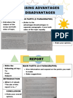 Discussing Advantages and Disadvantages: Main Parts (2 Paragraphs)