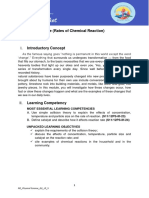 I. Introductory Concept: SHS-Physical Science (Rates of Chemical Reaction)