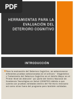 Herramientas para La Evaluación Del Deterioro Cognitivo