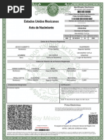 Acta de Nacimiento de Jesús Alberto Fonseca