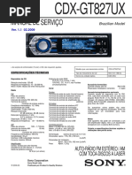 Service Man Sony CDX Gt827ux