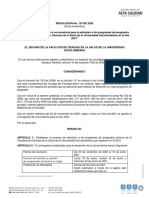 Resolucion CONVOCATORIA POSGRADOS CLINICOS