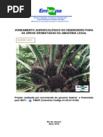 Zoneamento Agroecolgico Do Dendezeiro para Areas Desmatadas Da Amazonia