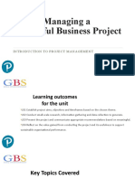 Unit 6: Managing A Successful Business Project: Introduction To Project Management