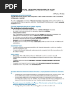 Nature, Objective and Scope of Audit: Financial Statements Should Not Mislead Anybody