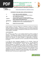 INFORME #010 Dispocision de Retroexcavadora