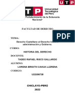 ENSAYO Del Derecho Castellano Al Derecho Indiano Administración y Gobierno. SEMANA 12