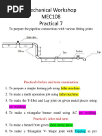 Mechanical Workshop MEC108 Practical 7: To Prepare The Pipeline Connections With Various Fitting Joints