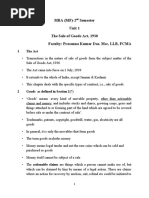 Note On Sale of Goods Act With Examples