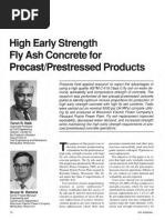 High Early Strength Fly Ash Concrete For Precast Prestressed Products