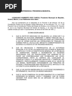 Reglamento para La Practica de Avaluos Fiscales MZT