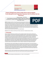 The Effects of Using Business Intelligence Systems On An Excellence Management and Decision-Making Process by Start-Up Companies - A Case Study