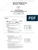 Hydropower Engineering Notes Purbanchal University