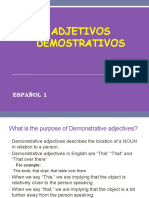 Adjetivos Demostrativos