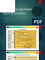 Semana 8.2 Propiedades Del Texto, Tipos de Párrafos