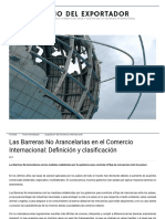 Las Barreras No Arancelarias en El Comercio Internacional - Definición y Clasificación - DIARIO DEL EXPORTADOR