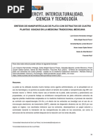 Nanopartículas de Plata Con Extractos