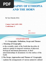 Geography of Ethiopia and The Horn: by Taye Demeke (MA)