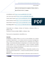 Capacidad Antioxidante de Las Hojas de La Especie Clusia Minor