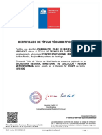 Certificado de Título Técnico Profesional