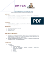 Planificación de Curso Pronombres