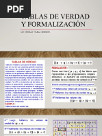 Tablas de Verdad y Formalización