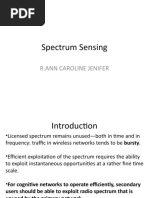 Spectrum Sensing: R.Ann Caroline Jenifer