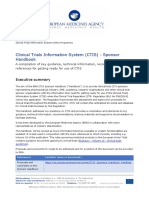 Clinical Trials Information System - Sponsor Handbook