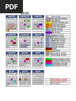 Tcgis 2020-2021 School Calendar Approved 2 27 20 - Year