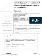 Examen - (AAB02) Cuestionario 3 - Desarrolle El Cuestionario 3 en Línea, Unidad Información Administrativa para La Toma de Decisiones A Corto Plazo