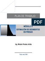 Plan de Trabajo Estimacion de Sedimentos en Presas